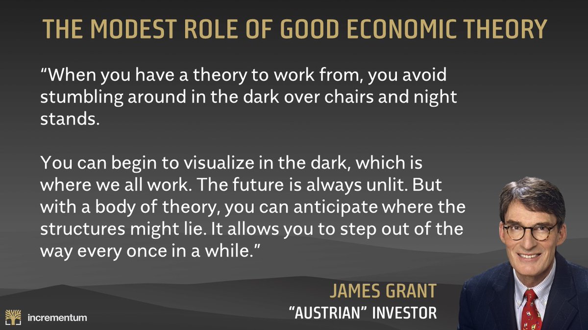18/ The Austrian School provides a sound theoretical foundation for our engagement with economic reality.It equips us with the tools we need for navigating the uncertainty of a distorted world.Its insights help us recognize patterns so we can invest wisely and act ethically.