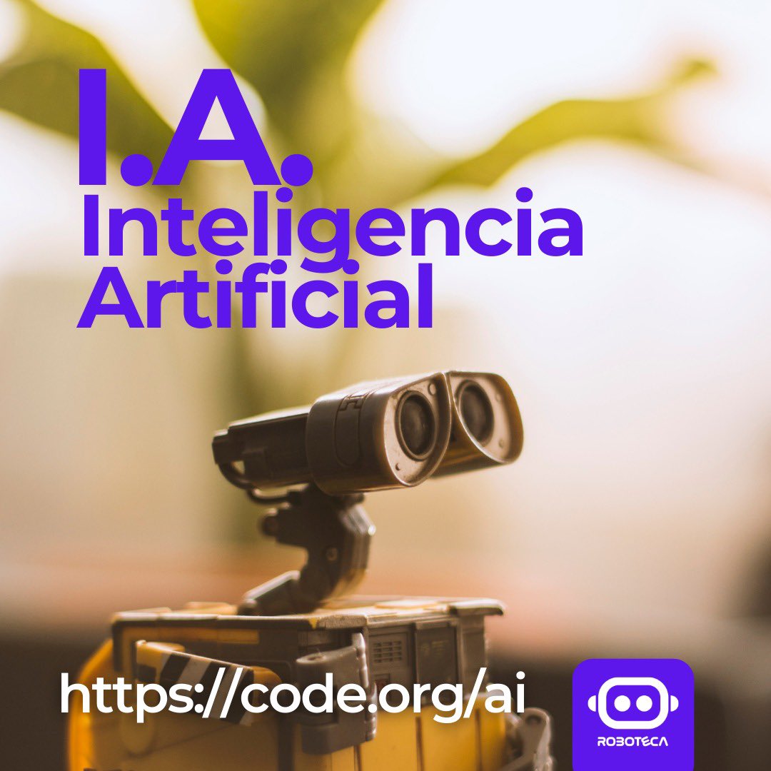 robotecaNet's tweet image. 🤖¿Ya conoces la Inteligencia Artificial?
Aprovecha y aprende con nosotros...🤪

➡️code.org/ai .

#code #ai #technology #programacion #ia #robótica #roboteca #todosporlaeducación @onumujeres @robotecaNet @codeorg