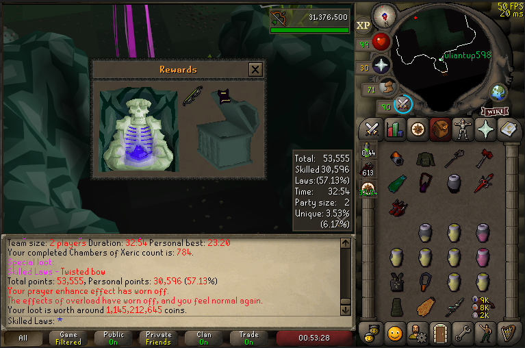LawsSkilled's tweet photo. this is the best day of my runescape career so far!! 

#cox #osrs #twistedbow #purple https://t.co/Hji42RvVNy
