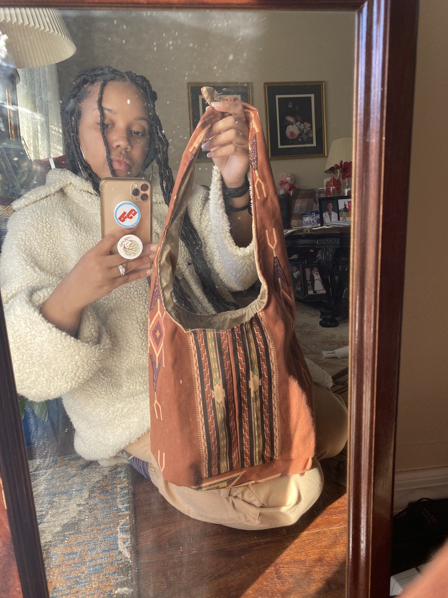 _Soulfull_'s tweet photo. My grandma made some purses y’all 😊 She’s 86 and sews her heart out every day. I told her I’ll model them for her 🤗 https://t.co/AZ9WwN0p5i