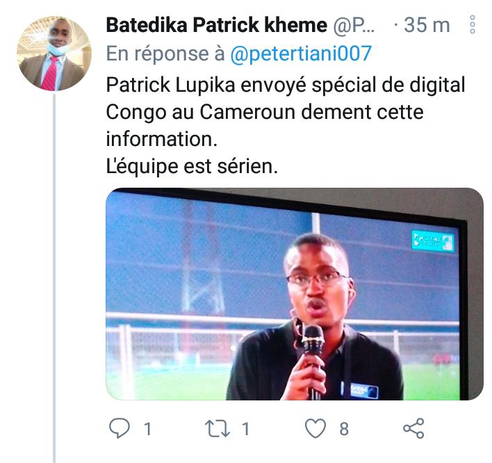 LupikaPatrick's tweet photo. CHAN 2020 Fake News, je n'ai démenti aucune information sur les léopards!Je n'ai pas non plus fait des communications sur mon compte Twitter.Que les gens arrêtent de faire le buzz en évoquant mon nom. Restons focus sur l'essentiel. Merci à tous🙏
@PatrickBatedik ,@petertiani007 https://t.co/NaaEaMXZaz