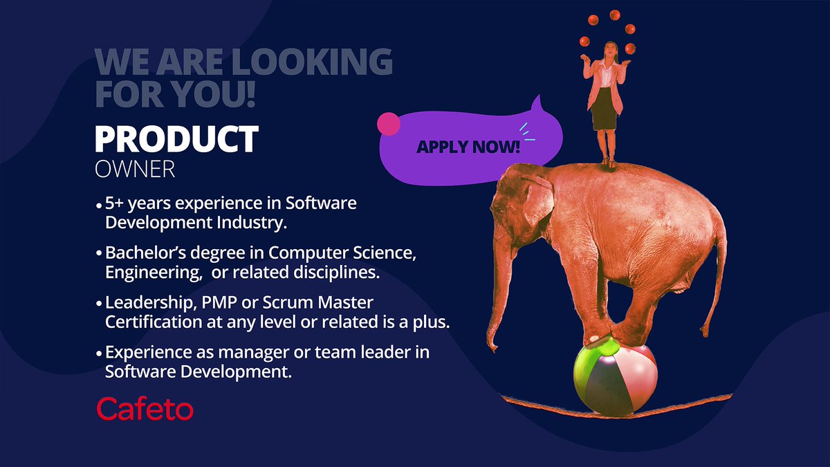 CafetoSoftware's tweet photo. 🗣Would you like to be part of the Cafeto Family?💼

 This is your chance to JOIN US!
 
Apply here fast🔥https://t.co/2xPHACR7Fh 

#SeniorFullStack #ProductOwner #JobOffer https://t.co/bSiVfceKCH