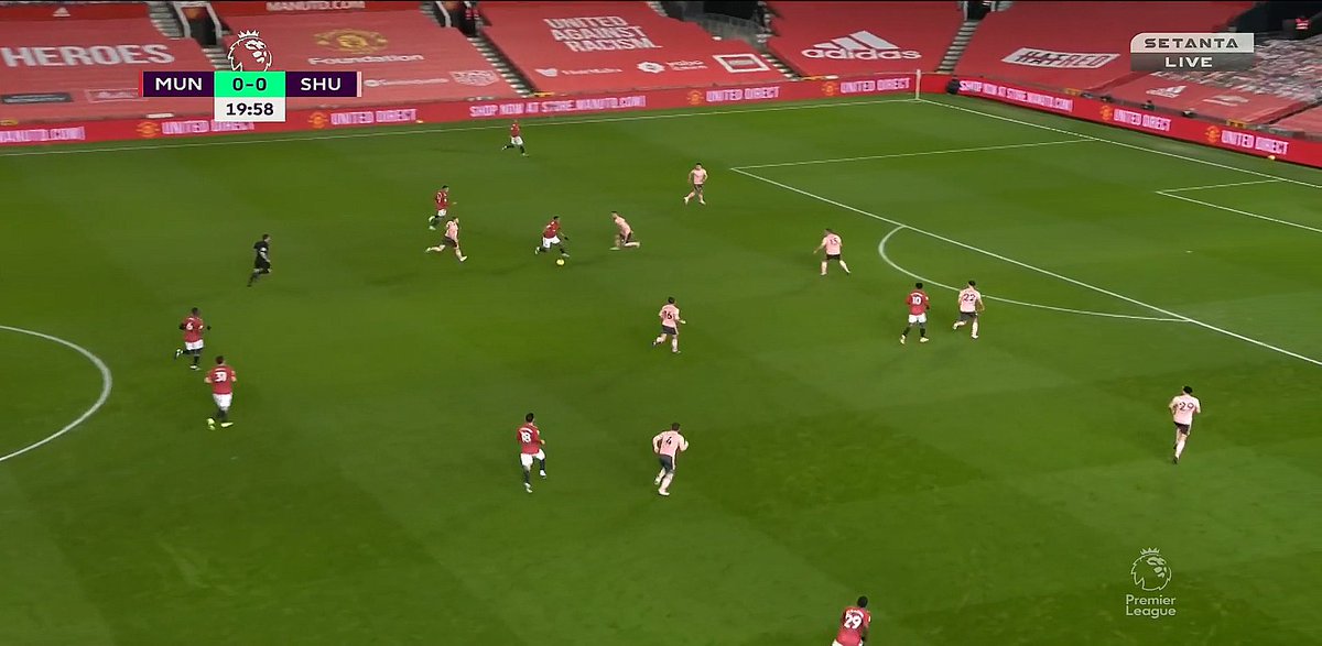 Hastiness IIMartial did likewise. He received the ball in a good zone and the defender steps out to meet him. Here, he should play it to the left for Telles especially considering the latter's delivery quality. Yet, he turns into traffic and ultimately turns it over.