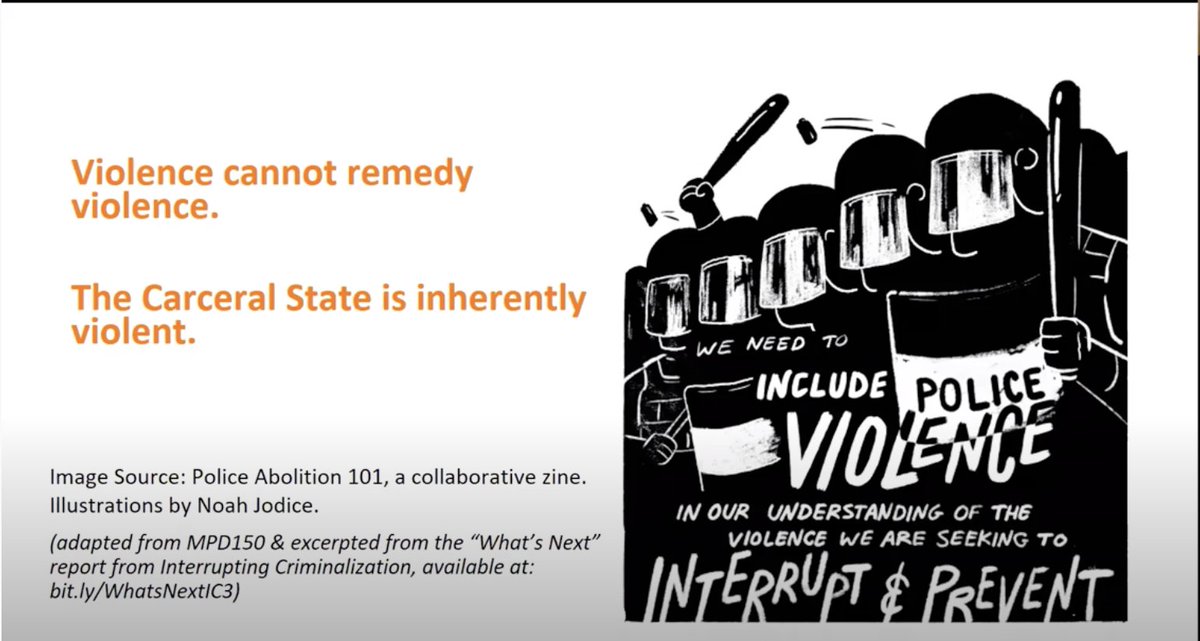 Violence cannot remedy violence. AND we need to include police violence and the violence of the carceral state in our understanding of the violence we need to interrupt and prevent.  @mariatho1