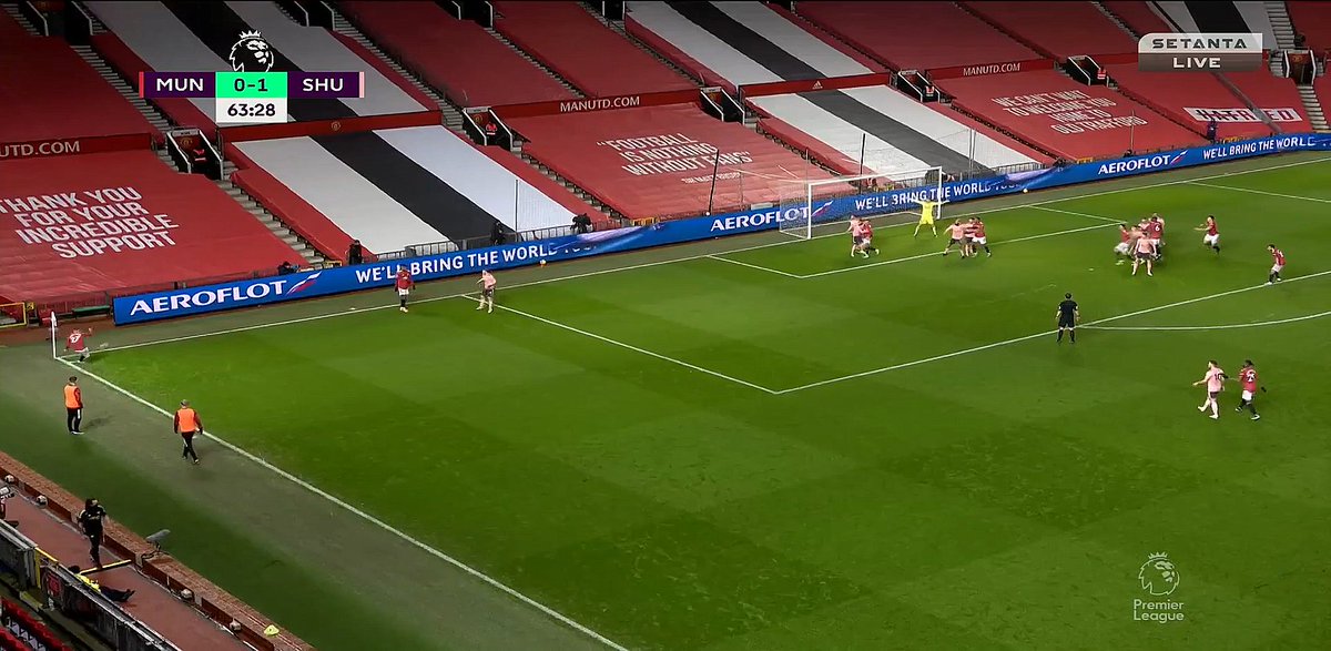 Our GoalI mentioned previously that a problem we had at corners was a lack of movement. So, we would be contesting with defenders almost with standing jumps — you'll lose here. This has changed recently and the goal was an example; Harry gets an excellent run on the defender.