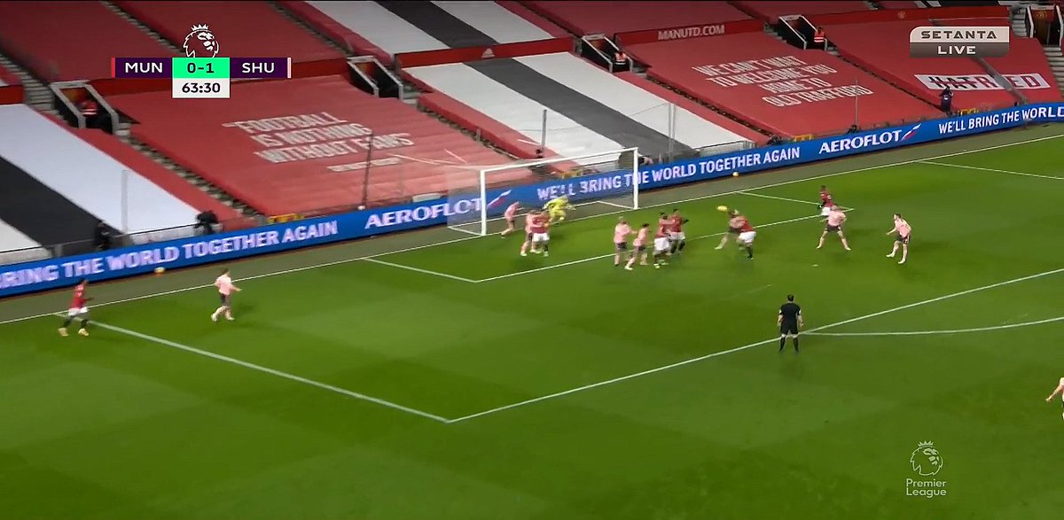 Our GoalI mentioned previously that a problem we had at corners was a lack of movement. So, we would be contesting with defenders almost with standing jumps — you'll lose here. This has changed recently and the goal was an example; Harry gets an excellent run on the defender.