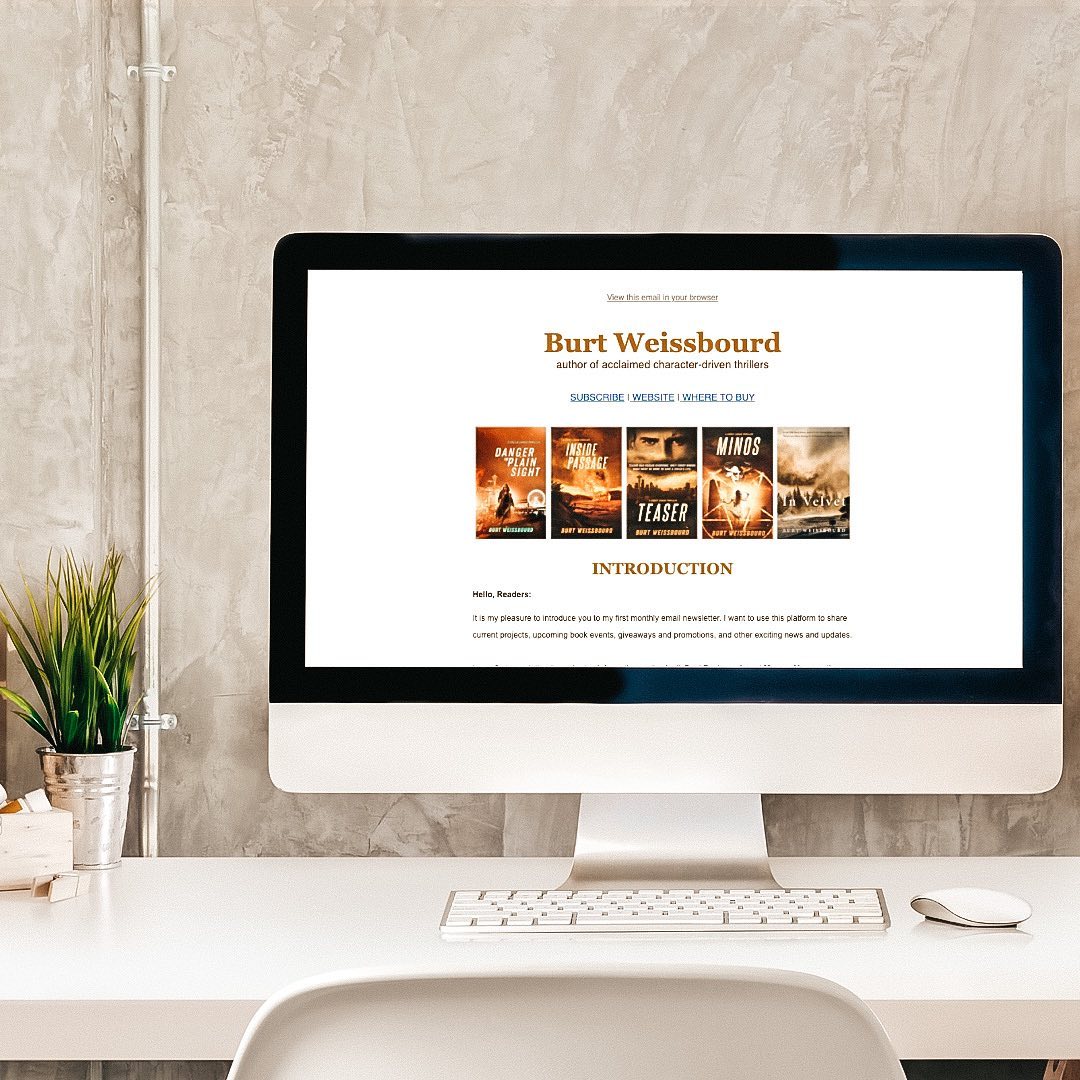 Newsletter on a desktop computer screen