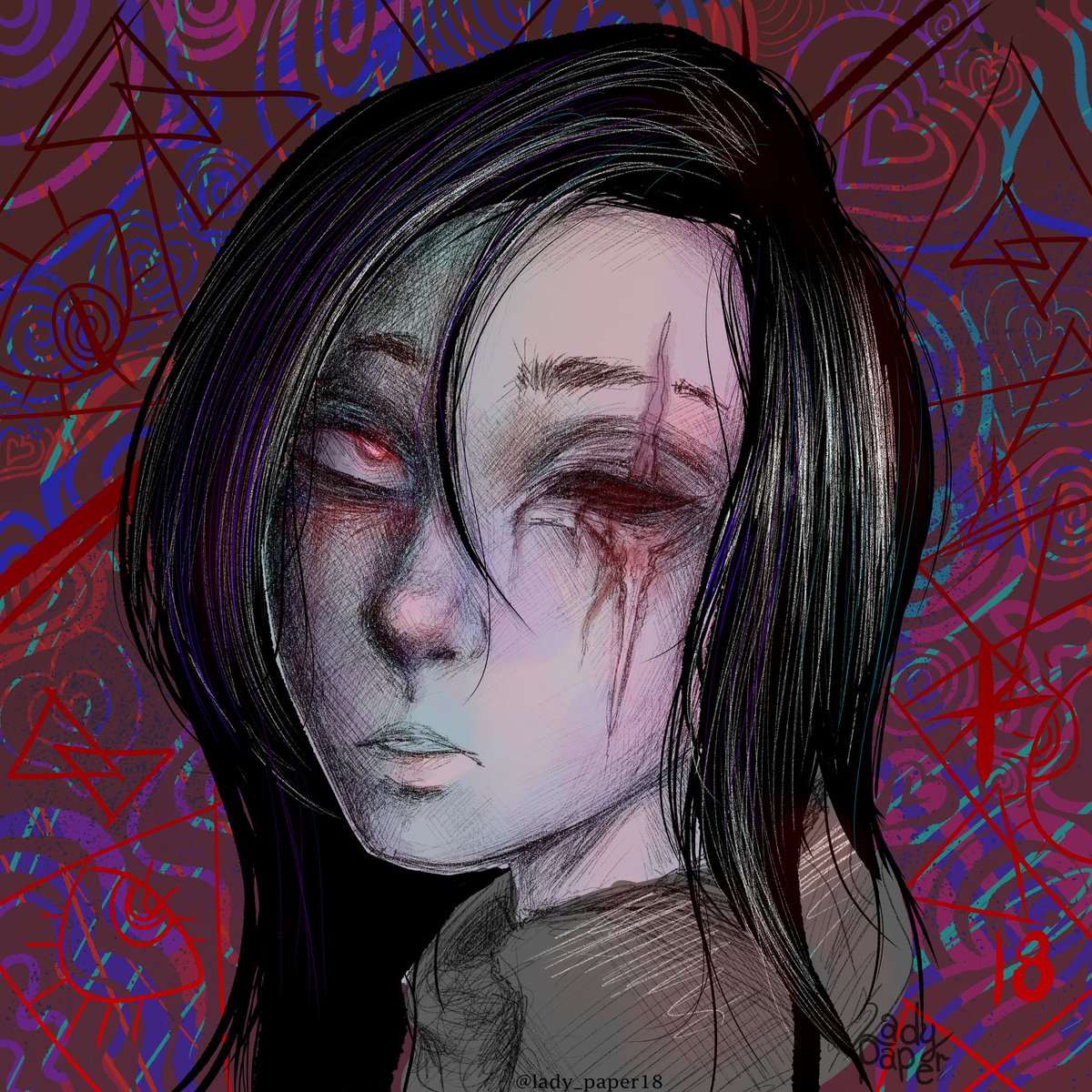 LadyPaper2's tweet image. Sugar 🖤

#artdigital #gore