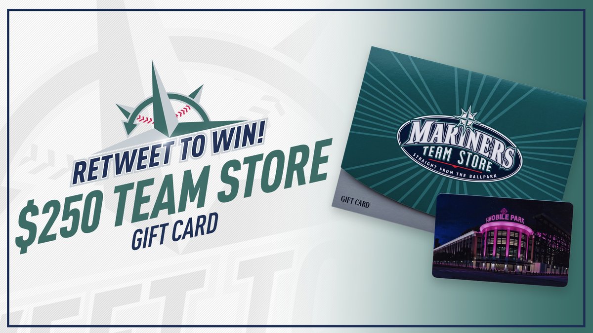 Mariners's tweet photo. ⚾ RT AND FOLLOW TO WIN ⚾ 

Just hit that retweet button and be sure to follow @MarinersStore for a chance to win a $250 gift card! https://t.co/b3Hm1LVfO3
