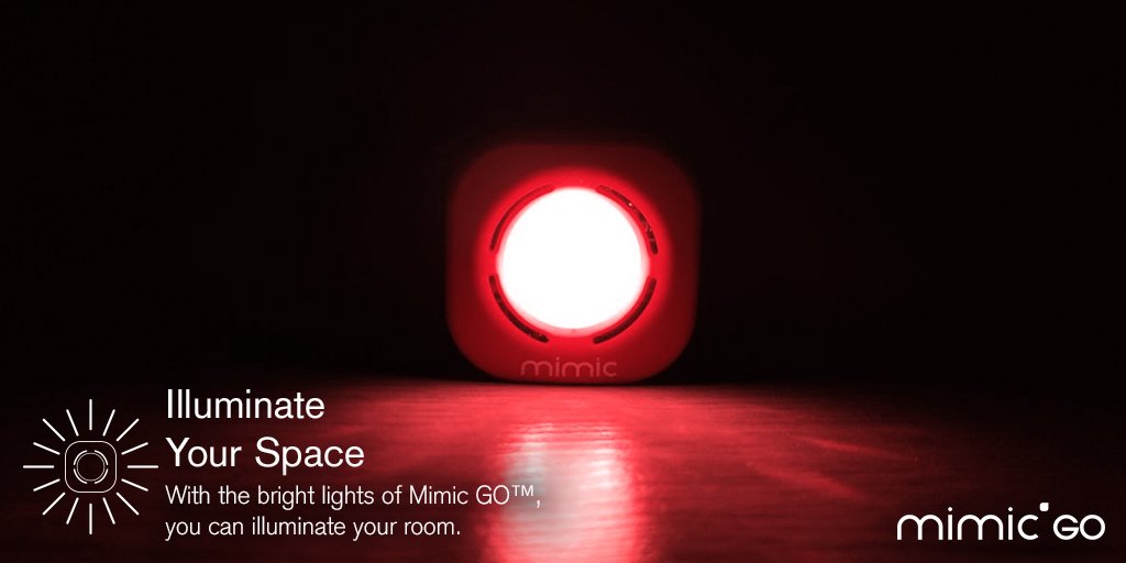 themimiq's tweet image. With the bright lights of Mimic GO™, you can illuminate your room in all kinds of fun ways! 💡

#smartmimic #mimicgo #securityonthego #security #iot #smartalarmsystem #smarttracker #smarttech #portablealarm #hometech #anywhere #anytime #oneclickpeaceofmind #alarmsystem