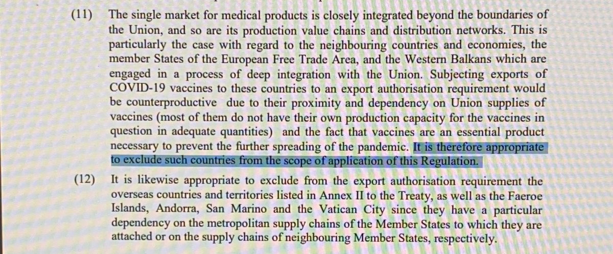 6. Why to justify the export ban by saying it doesn’t seek to “single out” individual countries, when it explicitly exempts all countries in the EU’s neighbourhood but the UK?(4/n)