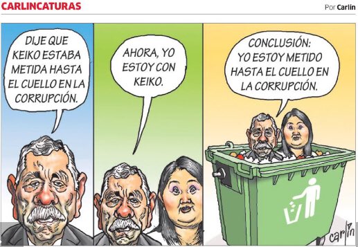 EIPeruano's tweet photo. #URGENTE Vetaron  #Caricatura de Carlin de las páginas web de la República y las otras redes. Obviamente por orden de keiko Fujimori y Rospigliosi. 

Keiko ya tiene a los medios en el bolsillo. Atentos. #KeikoNoVa
#FujimorismoNuncaMas https://t.co/UY0fdUdOL3