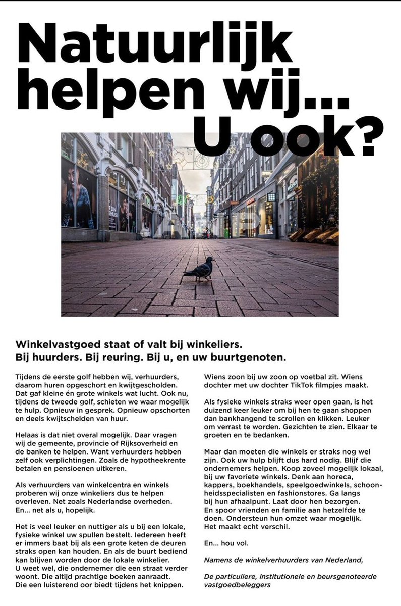 BorisvanderGijp's tweet photo. Natuurlijk helpen wij! 
Beleggers nemen al sinds het begin van de Corona pandemie ook verantwoordelijkheid! We helpen waar mogelijk. Verbinden in plaats van polariseren, nu en ook tijdens de verkiezingscampagnes. We hebben elkaar hard nodig. https://t.co/NTtPqSz8eG