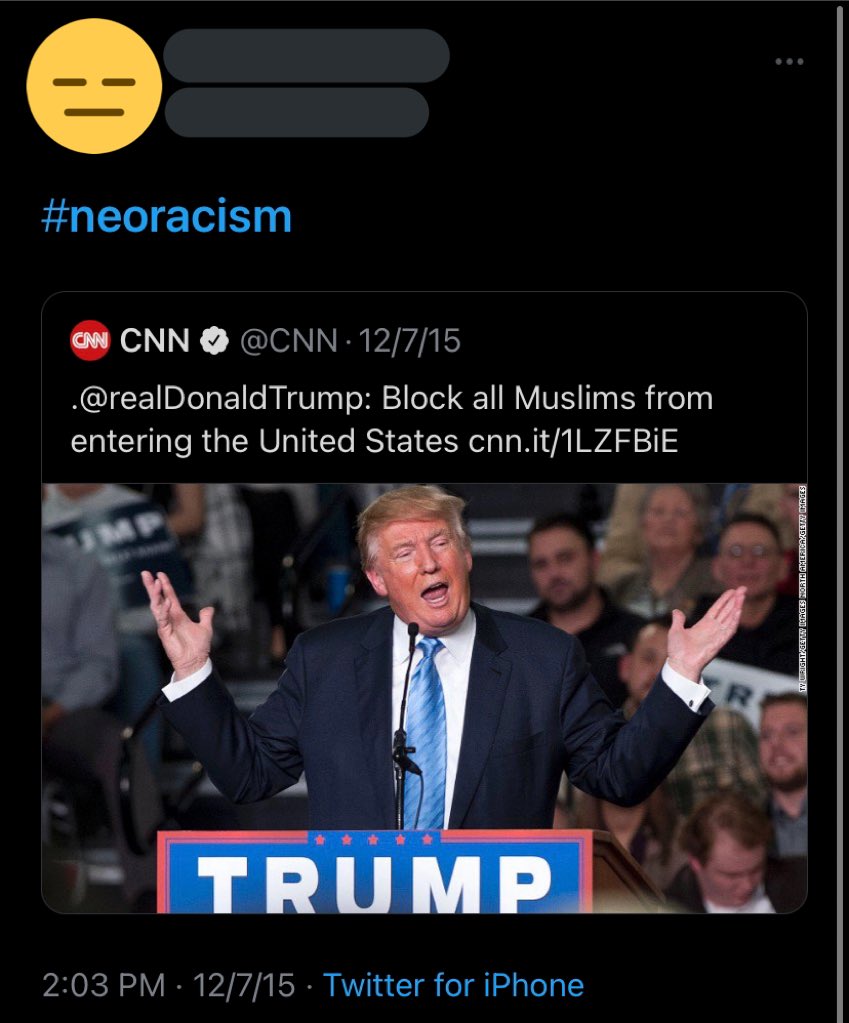 2/ Before 2018, neoracism referred to things like anti-muslim policies, modern day antiblackness, and other things that could be described as 21st century racism. Some continue to use it this way, but the overwhelming majority don’t.