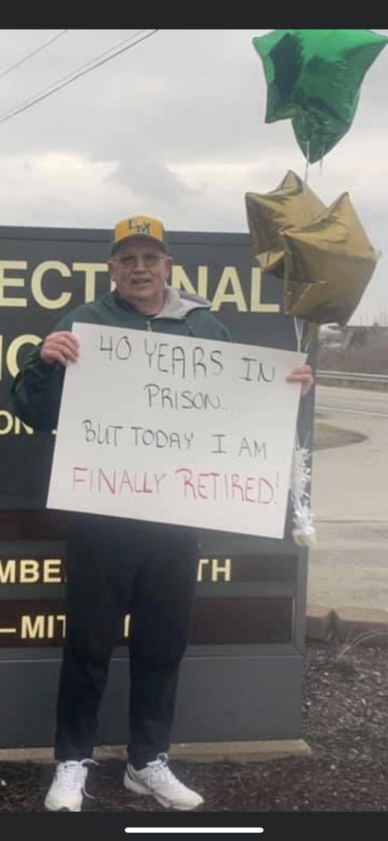 RyanGilkison's tweet photo. My dad is FINALLY RETIRED after working 40 years in a prison.  I hope your retirement years are filled with lots of fun, traveling and making some great memories.  

And of course, coaching some baseball. https://t.co/ikF6GzY9KI