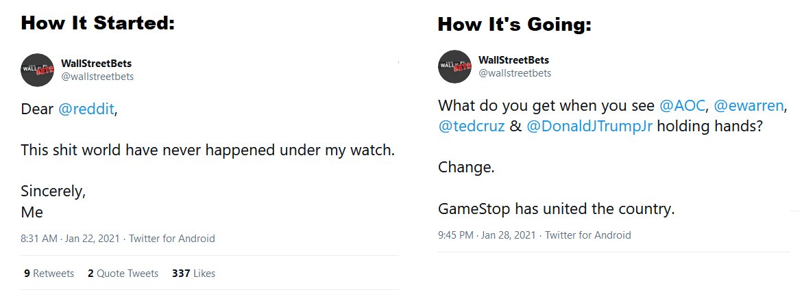 wsbmod's tweet photo. 9 months ago Reddit and WSB threw him out for scamming us, the other day he was talking shit, now he realized he can profit from this and duped MSM into covering him https://t.co/5QtGqXgQpt