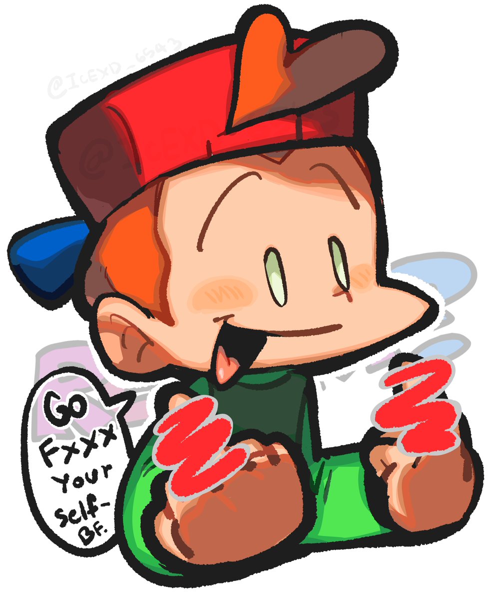 IcEXD_6543's tweet image. [ BF | S W A P | PICO ]
some art to day
Pico who became tired of BF

#fridaynightfunkin #picosschool
