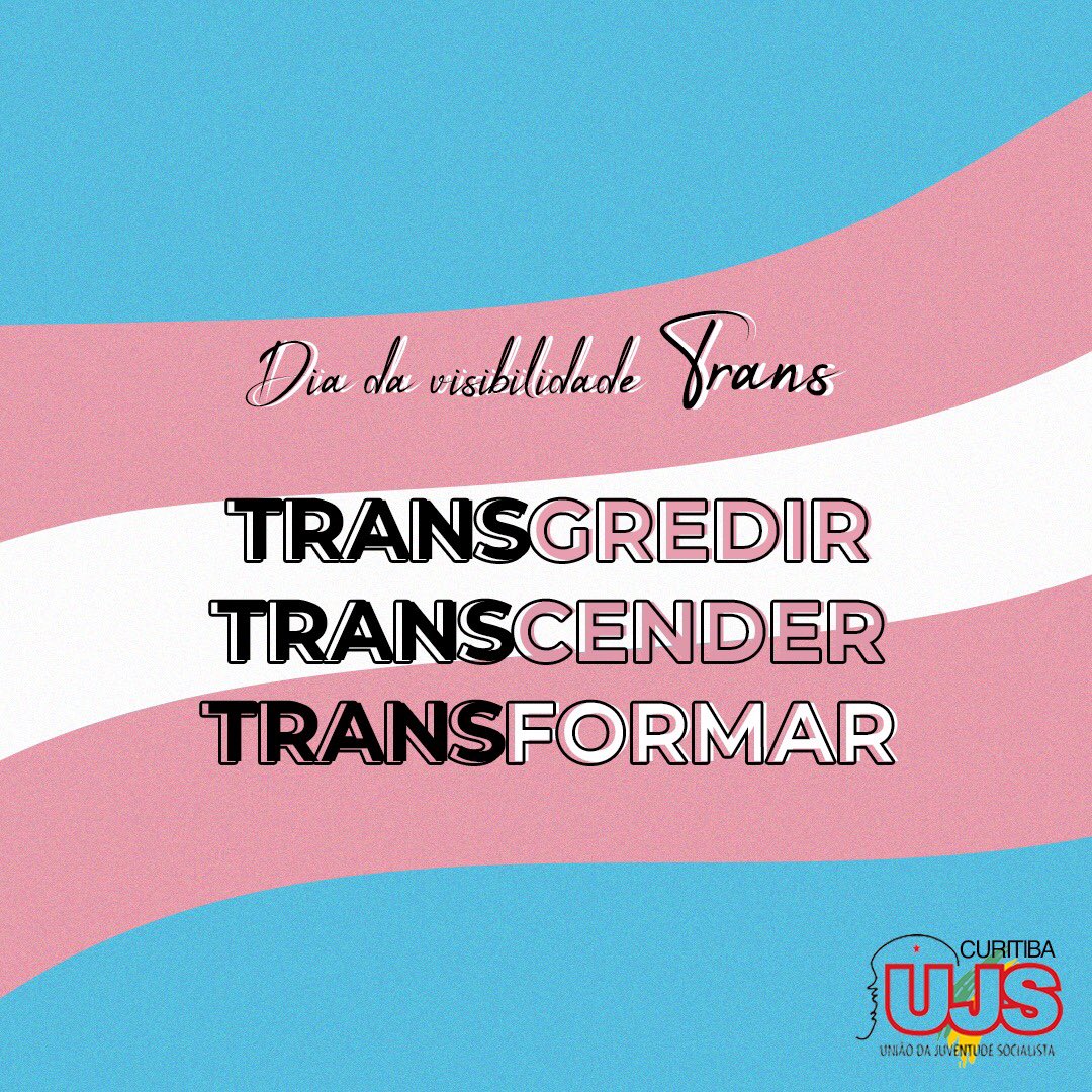 ujscwb's tweet photo. Chegamos ao importante mês da visibilidade trans, data criada em 2004 pelo Ministério da Saúde, para que possamos reforçar e entender a importância dessa comunidade. Não é de hoje que a história nos conta um pouco desse grupo, que se vê presente na história, na arte e + https://t.co/0wUB5I4ueg