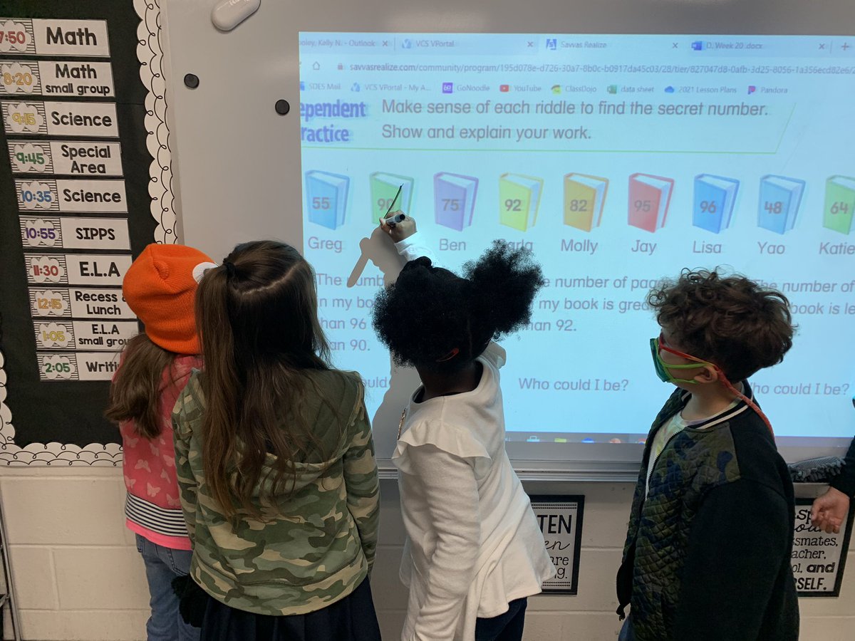 Working together to find the secret number by comparing two digit numbers in word problems! <a href="/sdedragons/">South Daytona Elem</a>
