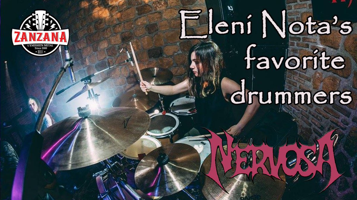 For @EleniNota from @nervosathrash , @joeyjordison
 inspired a whole generation of drummer and she puts @MikePortnoy in the low side.
Link : youtu.be/FV4RI2FAjWE
Eleni was guest of ZanZanA Live Stream Interview
#ZanZanA #nervosa #perpetualchaos #thrashmetal