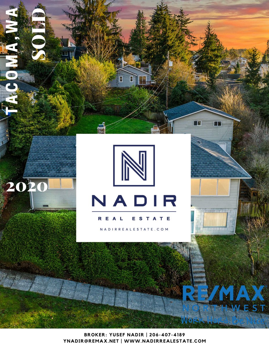 NadirRealEstate's tweet photo. SOLD (28) Days | E. Tacoma, WA 

3BD/1.5 BA + Office + ADU
YR: 1943 | 1,732 SF | 9,750 LOT

(20) + OFFERS 
$50K + Above ASKING.....
INVESTMENT - Built-In

VIEWS: City, The Sound &amp; Olympic Mts

#Tacoma #EastHill #Office #ADU
#Views #SaleToSOLD 
@remax https://t.co/IQ3e66sumU