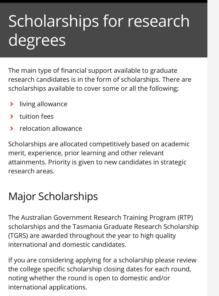 Jamaticulus's tweet photo. Multiple Msc/PhD opportunities at University of Tasmania, Australia covering tuition ($100k), stipends (~29k pa), and relocation allowance. https://t.co/O96ImMzqKC https://t.co/X0JveFT8oB