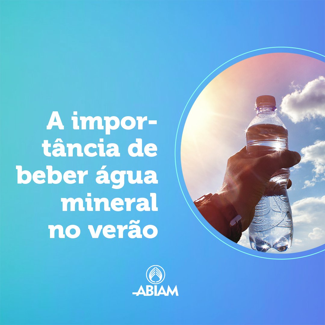 abiamorg's tweet photo. No verão, o nosso corpo pede mais água. Então, beba água mineral e confira a matéria completa em nosso site.
-->https://t.co/oXz25ujuFA https://t.co/si77QfYJSu