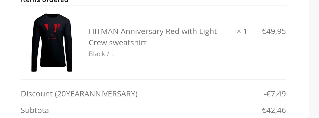 stealthfatty's tweet photo. 10 products too many...😜 

Can't wait to wear this with pride.  👌🏻💗4️⃣7️⃣

@Hitman
@IOInteractive 
@IO_Travis 
@IO_Clemens
@ImDavidBateson 

#Hitman3
#iointeractive
#Agent47
#discountcode  20YEARANNIVERSARY

https://t.co/7s8NHbg3ea 👈🏼😍🇩🇰 https://t.co/lRYKW3aR6z