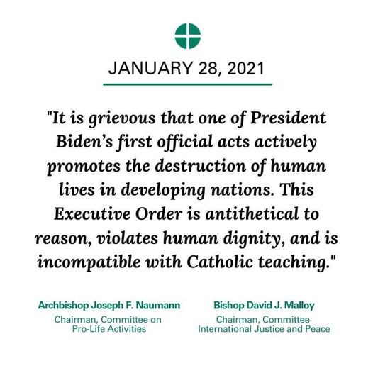 revmahoney's tweet photo. Catholic Bishops stripping away the mythology President Biden is a "good and devout Catholic." They call his action on abortion, "grievous, violates human dignity and is incompatible with Catholic teaching. @AbbyJohnson #ProLife @March_for_Life @Michael_J_New @mschlapp https://t.co/jP2OjyIKOL