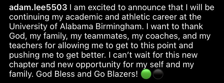 I am excited to announce that I have committed to the University of Alabama Birmingham! <a href="/CoachROwens/">Richard Owens</a> <a href="/HooverAthletics/">Hoover Bucs</a> @carson_haley9 <a href="/BucsFootball/">Hoover Bucs Football</a> <a href="/RecruitHoover/">#RecruitHoover</a> <a href="/AL7AFootball/">Alabama7AFootball</a>