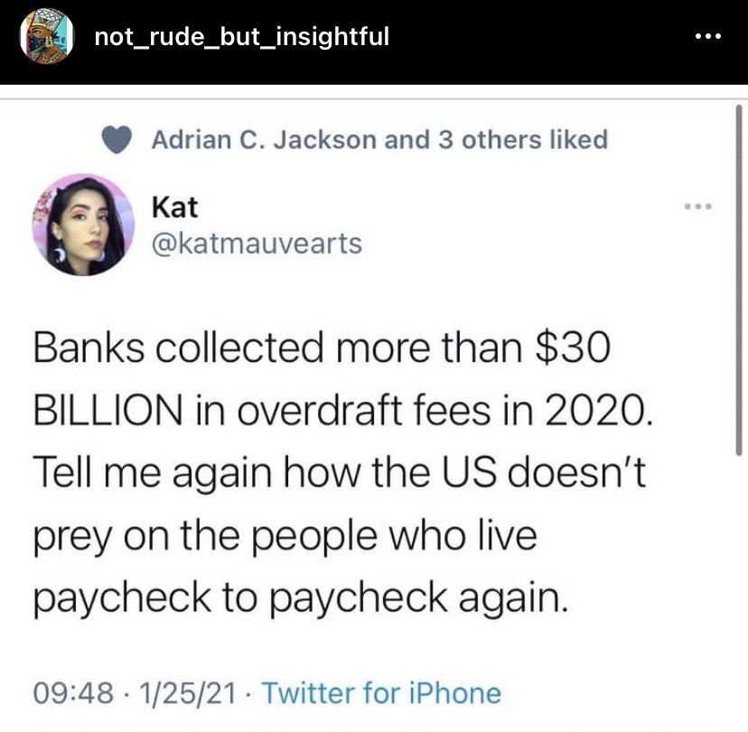AntiRacism4Eva's tweet image. #OverdraftFees #TaxTheRich #ExploitingThePoor #Banks