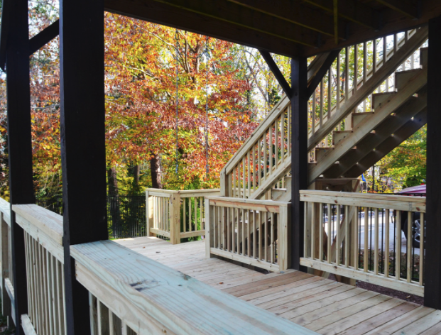 PTLCAtlanta's tweet photo. This project in #Brookhaven had both #hardscape components as well as plants and #trees. The client had an existing deck off of the second story of the house and wanted to make more usable space of the area underneath the deck. #outdoorliving #outdoorlivingspace #decks https://t.co/ifNJlZhmkA