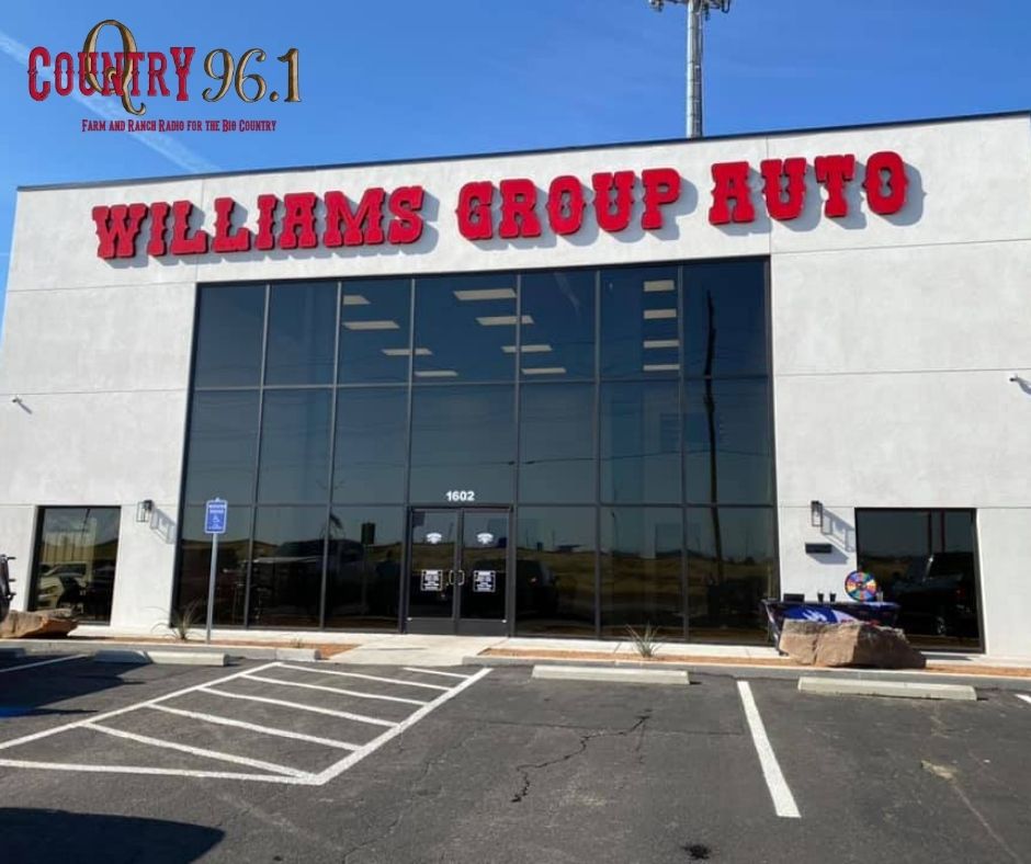 QCountry961's tweet photo. Join Dustin and Q Country at Williams Group Auto tomorrow from 2-4pm! Come check out the great deals these guys can get you and spin our wheel for your chance to win Billy Bob tickets, Abilene Zoo tickets and more! https://t.co/f1NDygzSDt