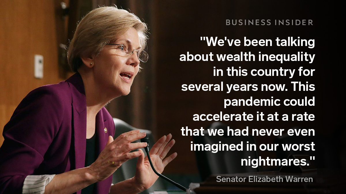 Throughout the pandemic, support for wealth taxes has grown in efforts to provide relief. Sen.  @ewarren said the wealth tax is an investment in the future of the country.  https://www.businessinsider.com/elizabeth-warren-need-wealth-tax-america-in-k-shaped-recovery-2021-1