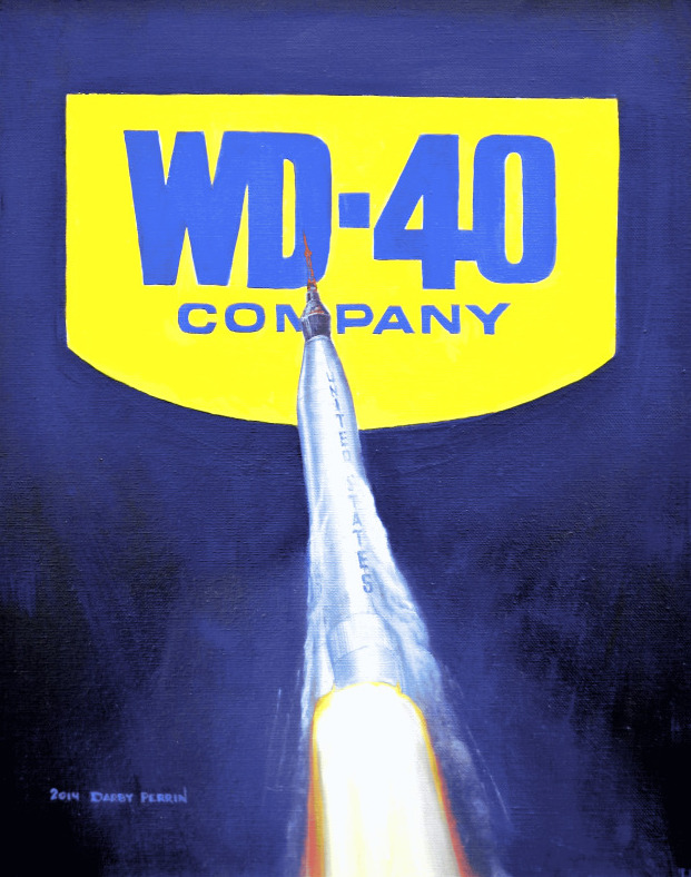 WD-40 began life in 1953 as a product of the Rocket Chemical Company, designed to protect the Atlas missile’s outer skin from rust and corrosion. Via  @SDASM.