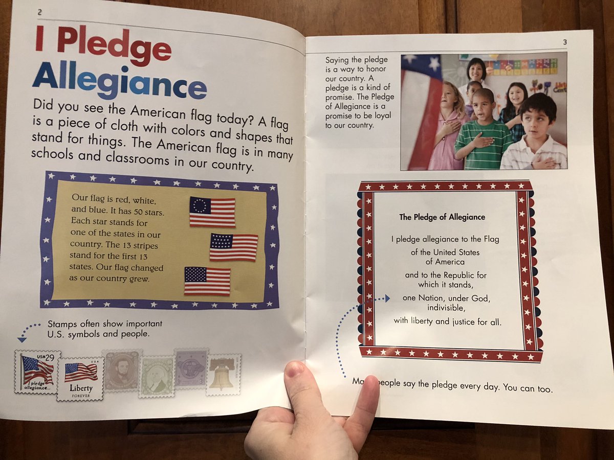 They missed an opportunity to highlight the importance of “under God” in the pledge. Or maybe they just understand it was a partisan addition well after the pledge was written.