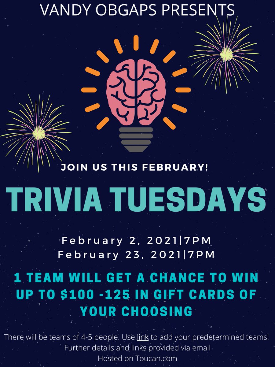 Hey y'all, join us for some Black Hisotry Trivia fun this February. Bring friends and get a chance to win gift cards of your chosing! Use the link below to add your team!
docs.google.com/spreadsheets/d…