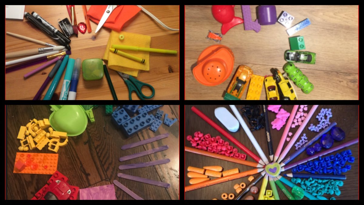 KrugerClass's tweet photo. Getting creative and making colour wheels out of materials found around the house. 🏡👏Another fantastic job by the 3's and 4's. @StMatthew_CES @laurasawicky https://t.co/psrm4bOIJr
