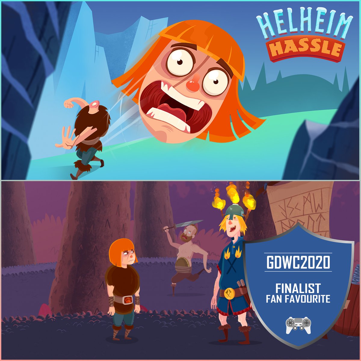 TheGDWC's tweet photo. GDWC2020 Fan Favourite Finalist

Weekly Vote # 27 - Story Week
Helheim Hassle by @PerfectlyParano from Norway

Vote 👉 https://t.co/TZxUpzLaeU

#thegdwc #weeklyvote #fanfavourite #finalvote #gamedev #indiedev #gamingnews #gaming https://t.co/VaYcnvyQgf