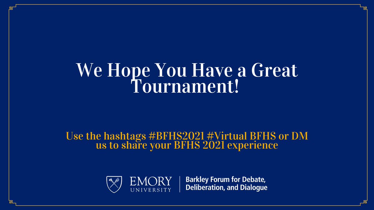 emorydebate's tweet photo. First day of the BFHS and most events are underway! Make sure to tag us and share your BFHS 2021 memories #Bfhs2021 #virtualbfhs https://t.co/hmBHxcGpmP
