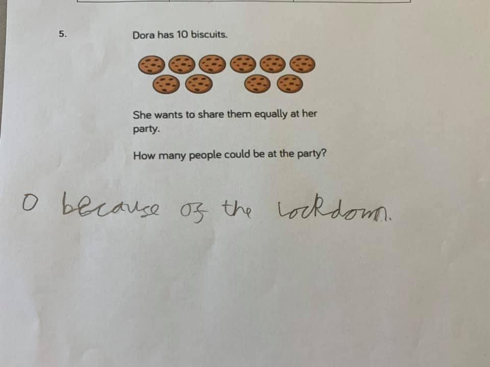 This Maths answer just made me laugh on Facebook 😂