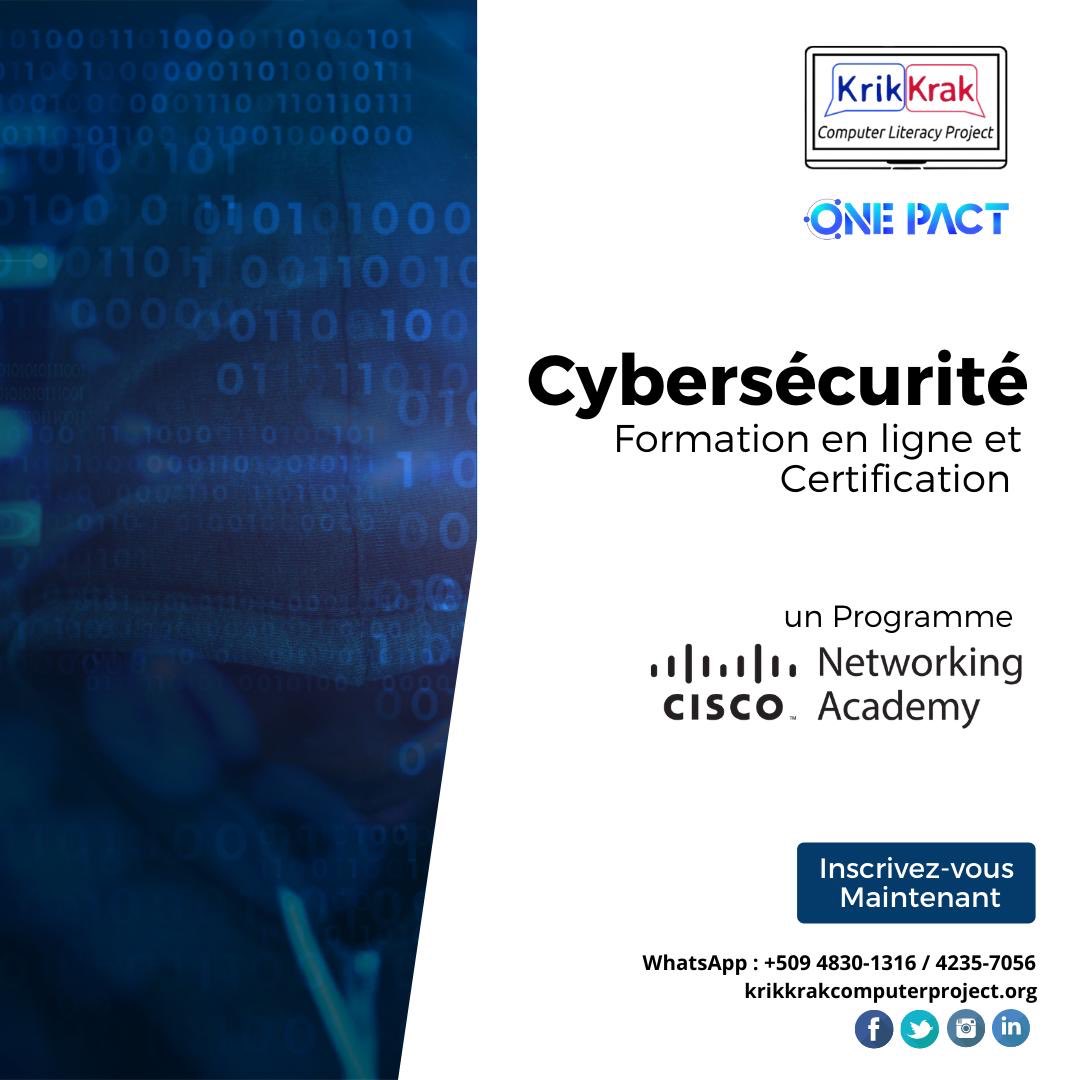 onepacthaiti's tweet photo. Cliquez sur les liens suivants pour vous inscrire ⤵️
Cybersécurité :
https://t.co/w4rDaaV7Q4
Entrepreneurship :
https://t.co/SeHALiXofl
#onepact #krikkrakcomputerproject #haiti #elearning #cisco #academy #onepacthaiti #opport https://t.co/Ig0QeLxMYO
