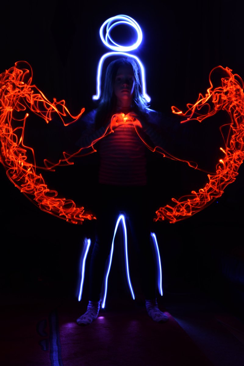 A fun evening watching the creation of this light photography for #GCSEPhotography. It definitely lightened the mood after a tough, tough week! Thanks @DeanesSchool