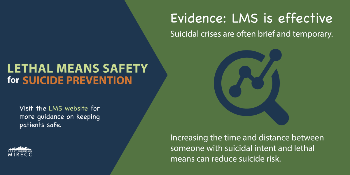 RMIRECC's tweet photo. We are pleased to announce an updated Lethal Means Safety website featuring
𝗘𝘃𝗶𝗱𝗲𝗻𝗰𝗲 that helps prevent suicide.

Understand the difference between Myths and Facts.
Visit LMS for Suicide Prevention today: https://t.co/HdbtoZWCUG
#SuicidePrevention #SafeStorage #Veterans https://t.co/zOllDXQv9P