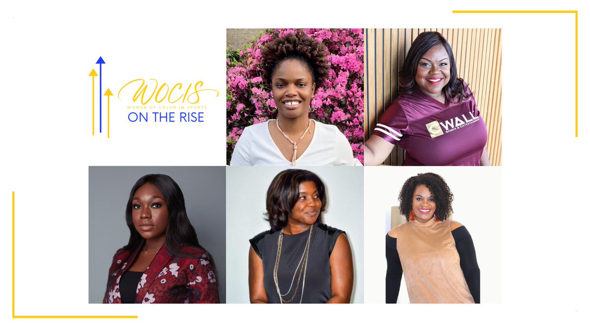 WOCISGroup's tweet photo. Introducing our inaugural class of WOCIS on the Rise: @DeeLarry_ ,@theprettyPhD , @ashh_simm , @cwallse ,and Tamika Newman. These impressive women were nominated by their peers as sports professionals who are expected to make waves in 2021! #WOCIS https://t.co/URiN04sL7i