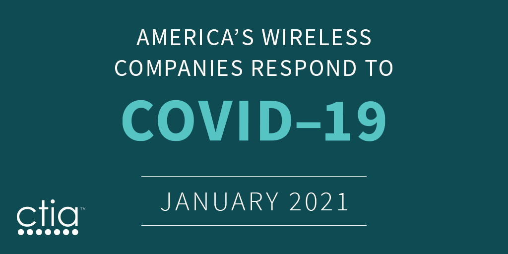 CTIA's tweet photo. As schools, businesses &amp; communities continue adapting to the ongoing #COVID19 pandemic, the wireless industry is stepping up to provide critical resources and support. See how @ATT, @TMobile, @Verizon, @Qualcomm, @Samsung &amp; @nokia lent a hand: https://t.co/Vq65xqGp59 https://t.co/KrvTxUQkyx