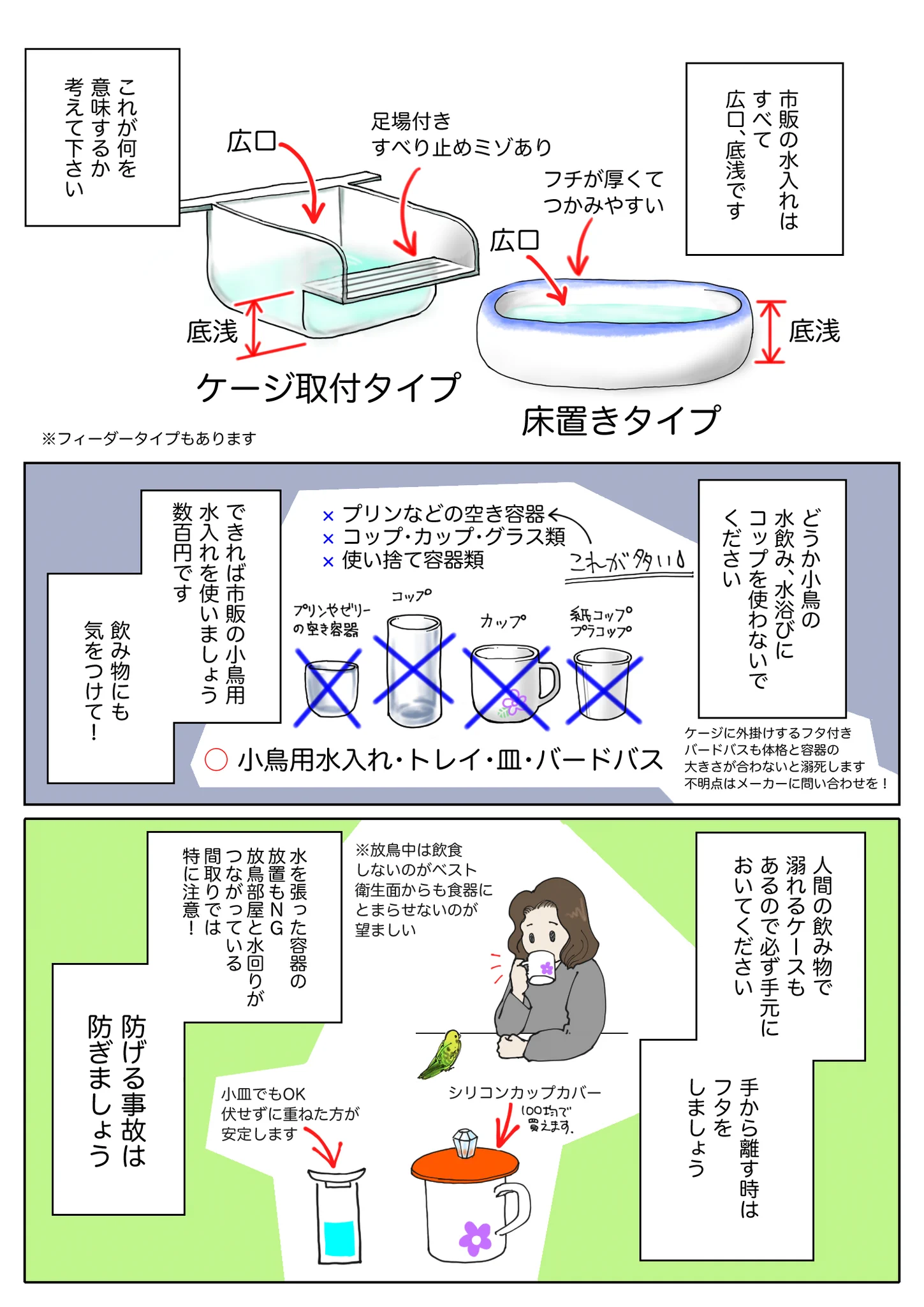 危険だから絶対にダメ！？インコにコップを使ってはいけない理由！