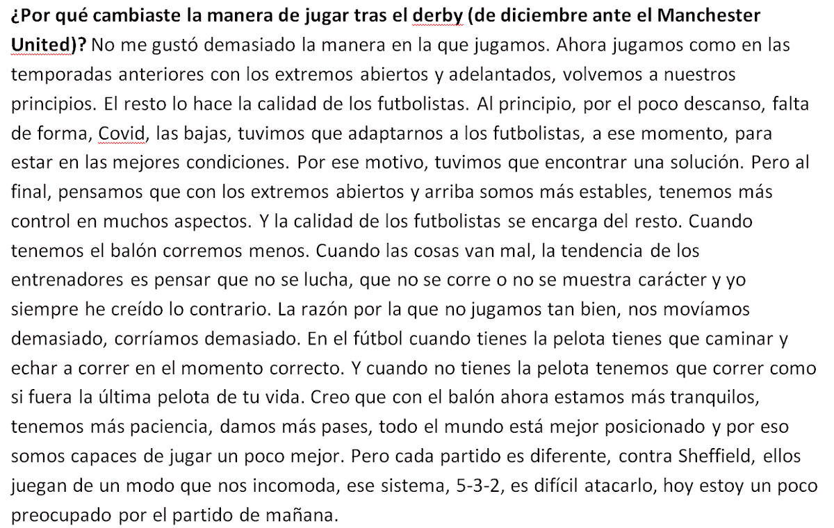 fercampeloop's tweet photo. Pep Guardiola ha respondido así en la previa del partido contra el Sheffield United a la pregunta de @SamLee de @TheAthleticUK sobre qué ha cambiado en el Manchester City. https://t.co/WhogXgX0N9