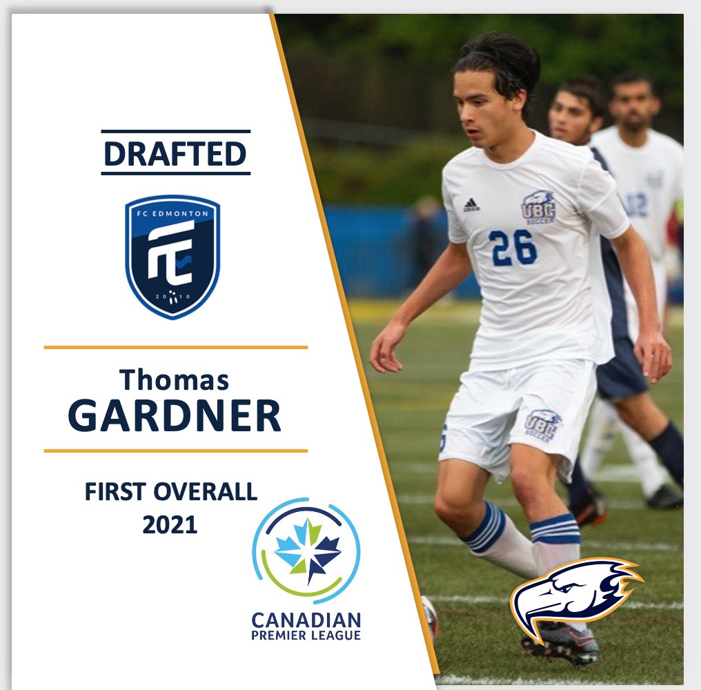 Congrats to third year CM Thomas Gardner in going first overall in the <a href="/CPLsoccer/">Canadian Premier League</a> <a href="/USPORTSca/">U SPORTS</a> 2021 draft to <a href="/FCEdmontonNow/">FC Edmonton</a>