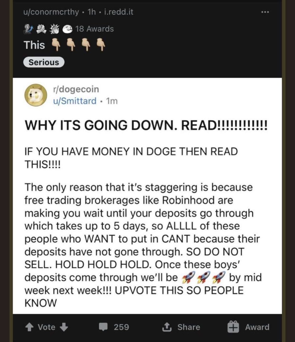 1firefn's tweet photo. UR STUPID IF U SELL NOW ATLEAST WAIT 7 DAYS TO MAKE MAX PROFIT $doge #dogecoin #doge https://t.co/N5OdDXRBds